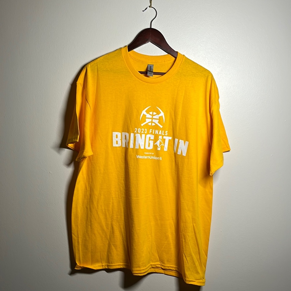 Denver Nuggets give away NBA championship 2023 tee
